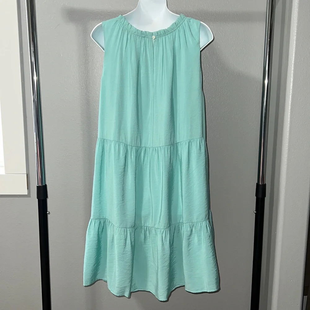 -*NEW* LOFT Mint Green Tiered Dress Size XL - Picture 3 of 8